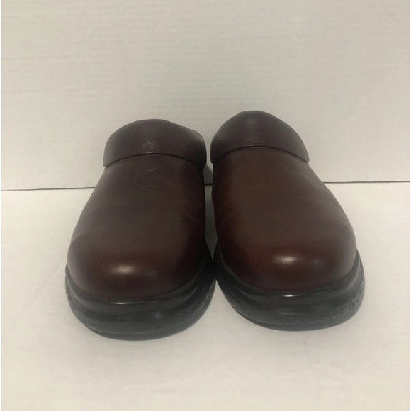 Womens Carolina Shoe Slip-Resist Steel Toe Clogs size 7 M Brown Leather Euc - Picture 2 of 8